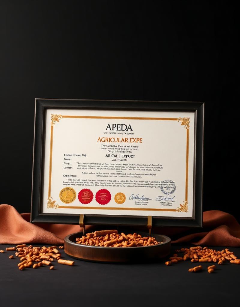 APEDA Agricultural & Processed Food Exports certificate