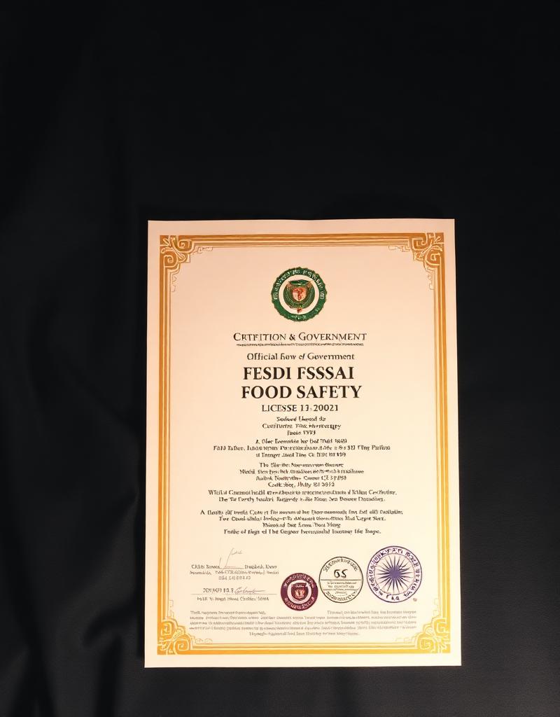 FSSAI Food Safety License certificate